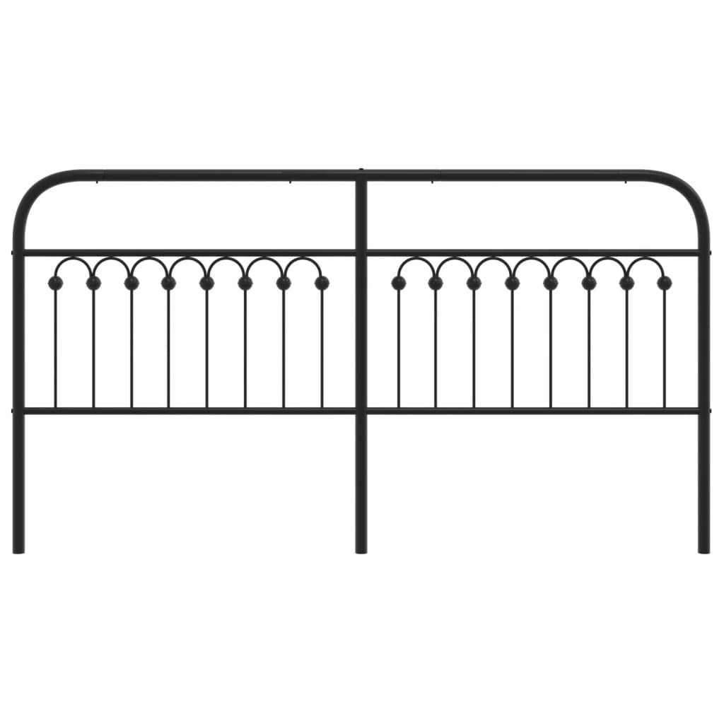 Sengegavl Metal Sort 180 cm