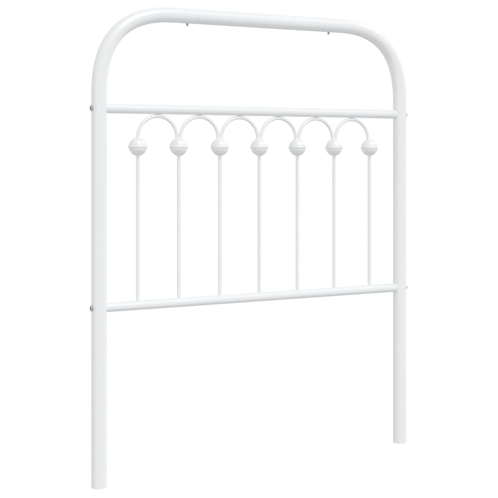 Sengegavl Metal Hvid 75 cm