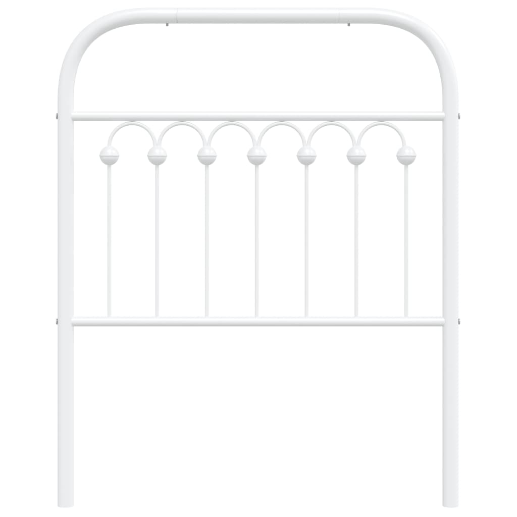 Sengegavl Metal Hvid 75 cm