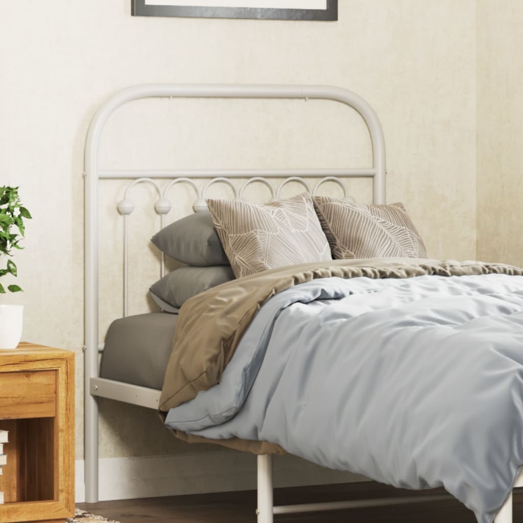 Sengegavl Metal Hvid 75 cm