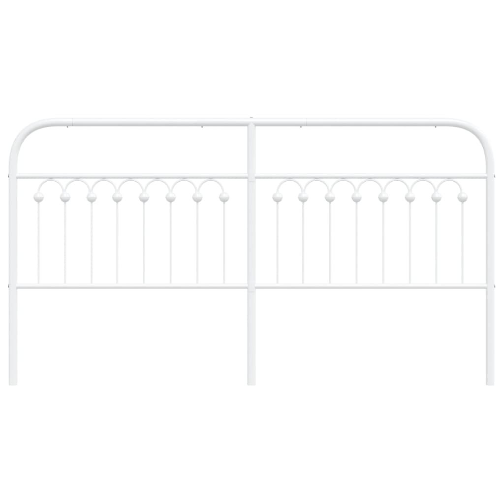 Sengegavl Metal Hvid 180 cm