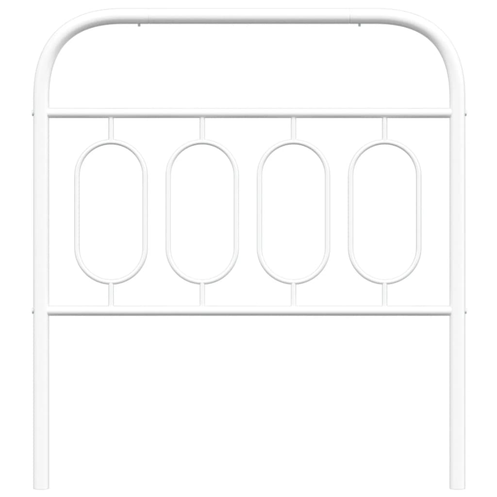 Sengegavl Metal Hvid 80 cm