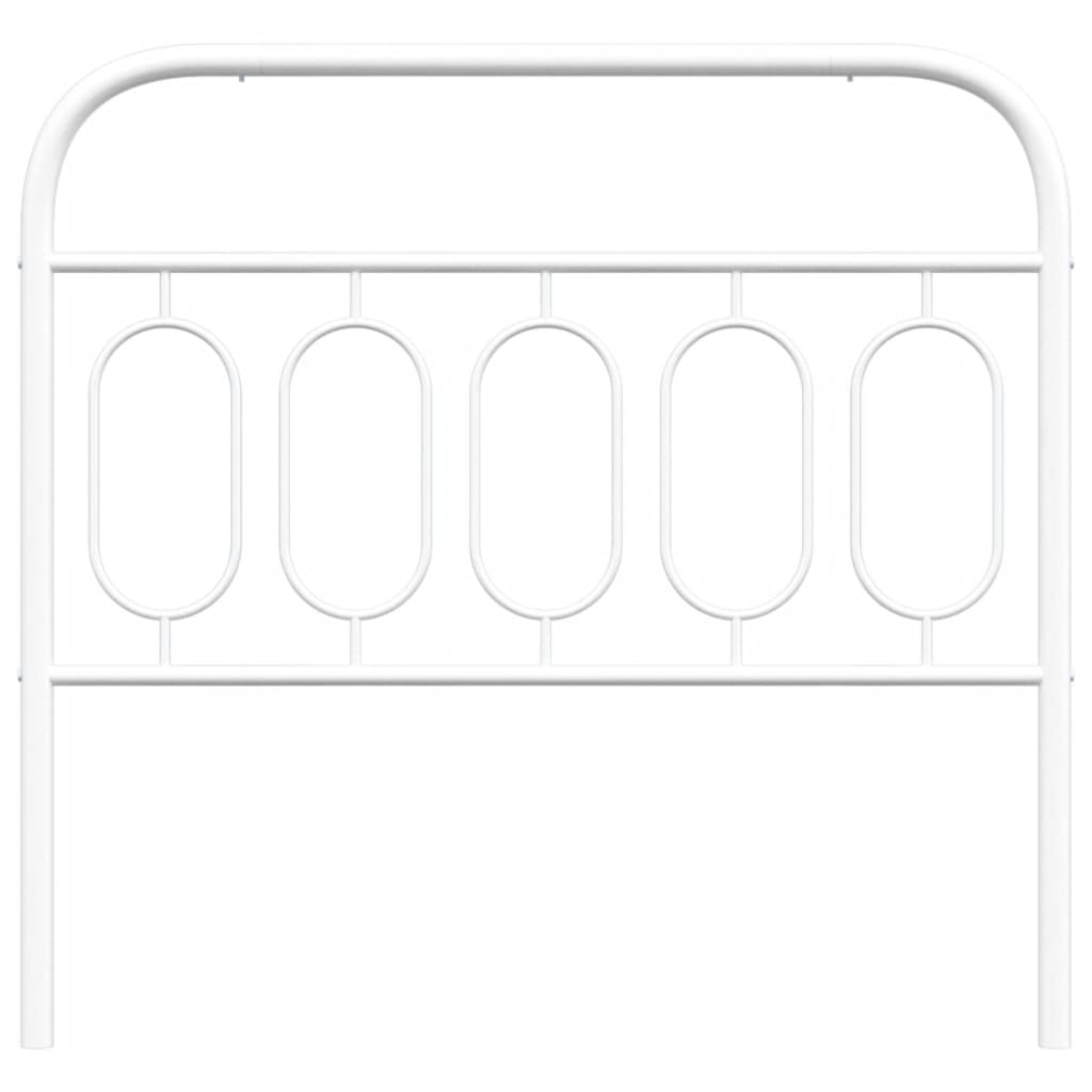 Sengegavl Metal Hvid 100 cm