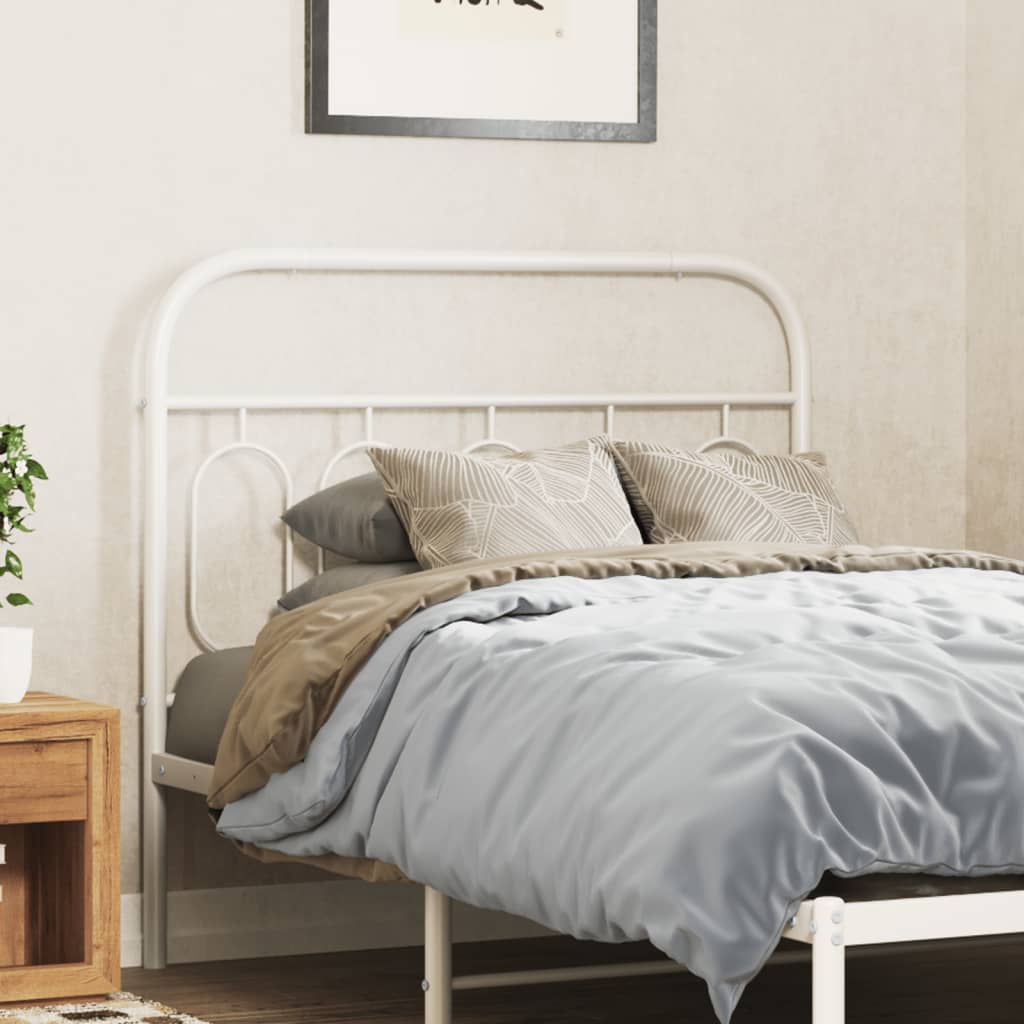 Sengegavl Metal Hvid 107 cm