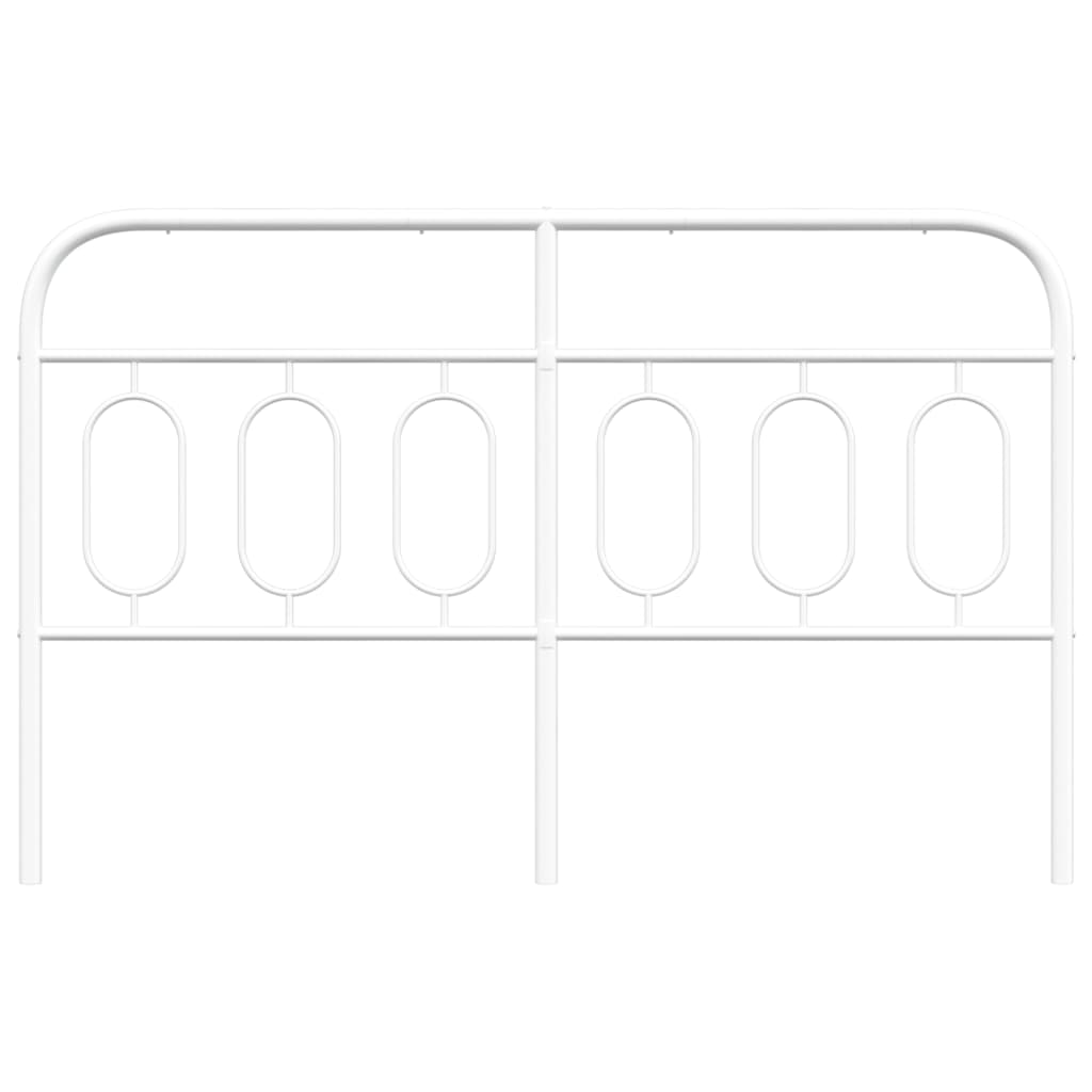 Sengegavl Metal Hvid 137 cm