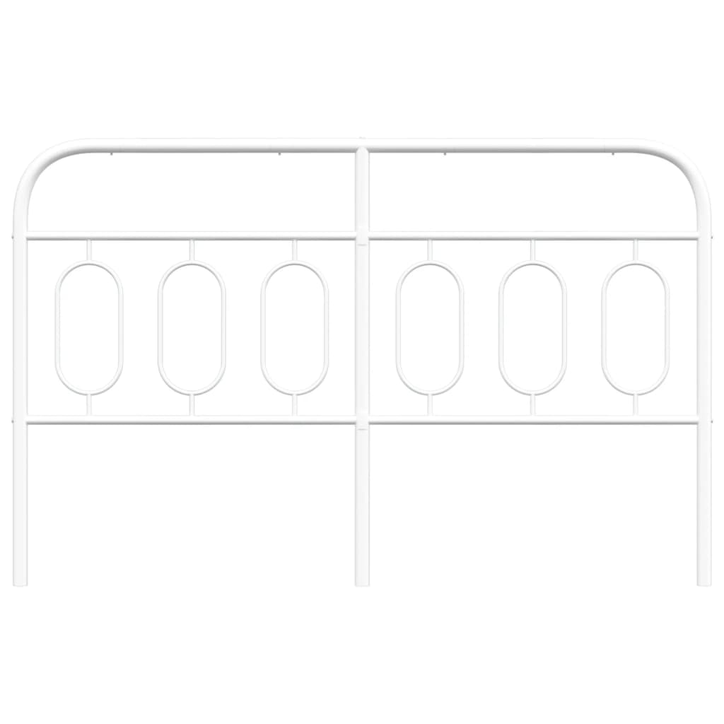 Sengegavl Metal Hvid 140 cm