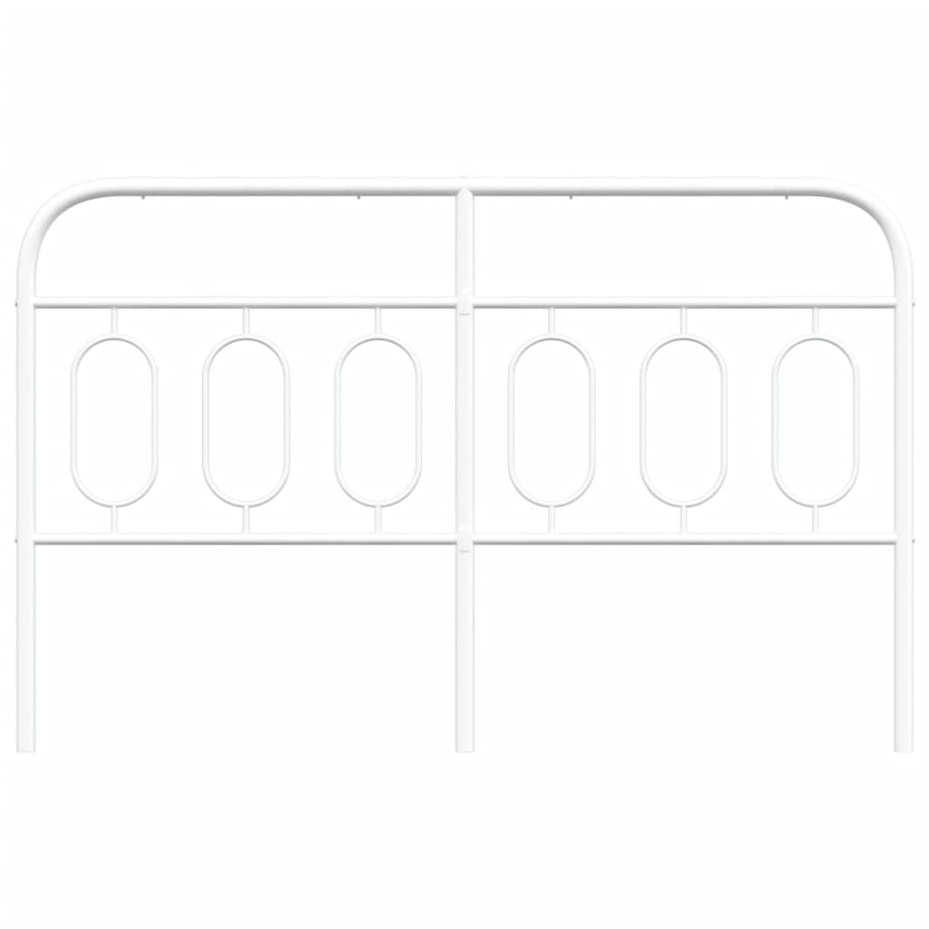 Sengegavl Metal Hvid 150 cm