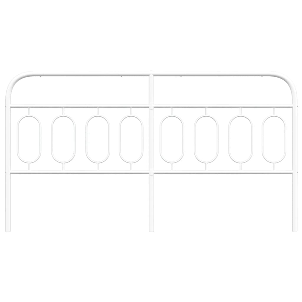 Sengegavl Metal Hvid 183 cm