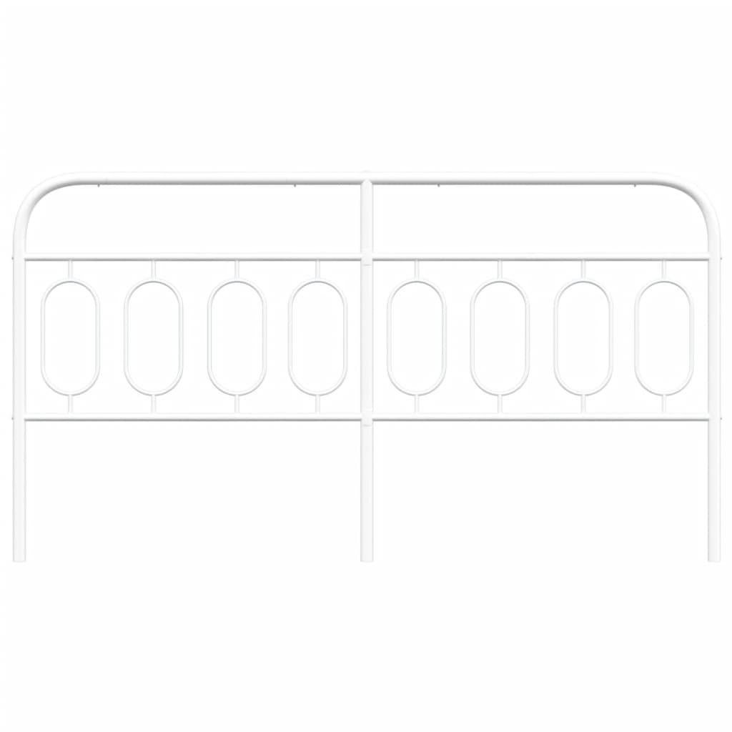 Sengegavl Metal Hvid 193 cm