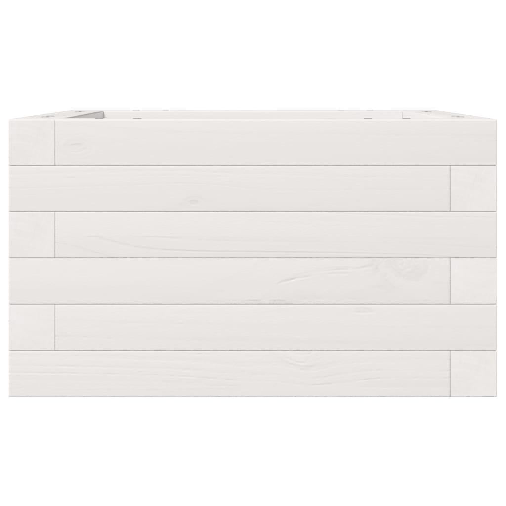 Plantepotte Hvid 40x40x23 cm Massiv Fyrretræ