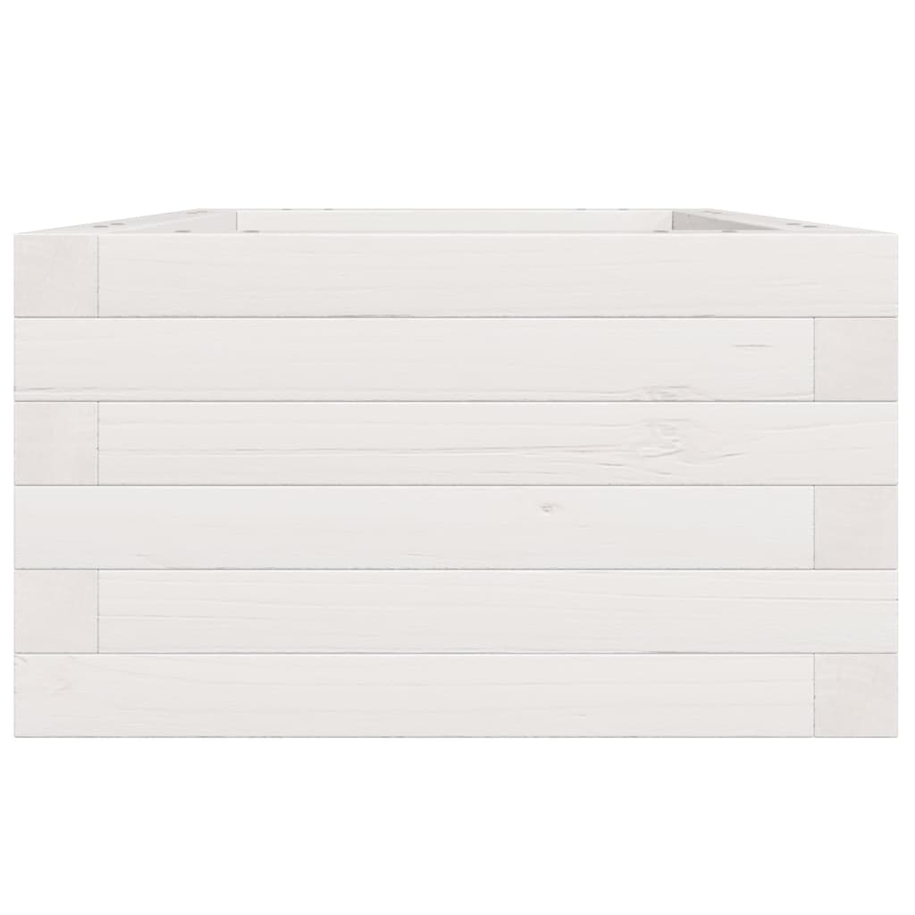 Plantepotte Hvid 40x40x23 cm Massiv Fyrretræ