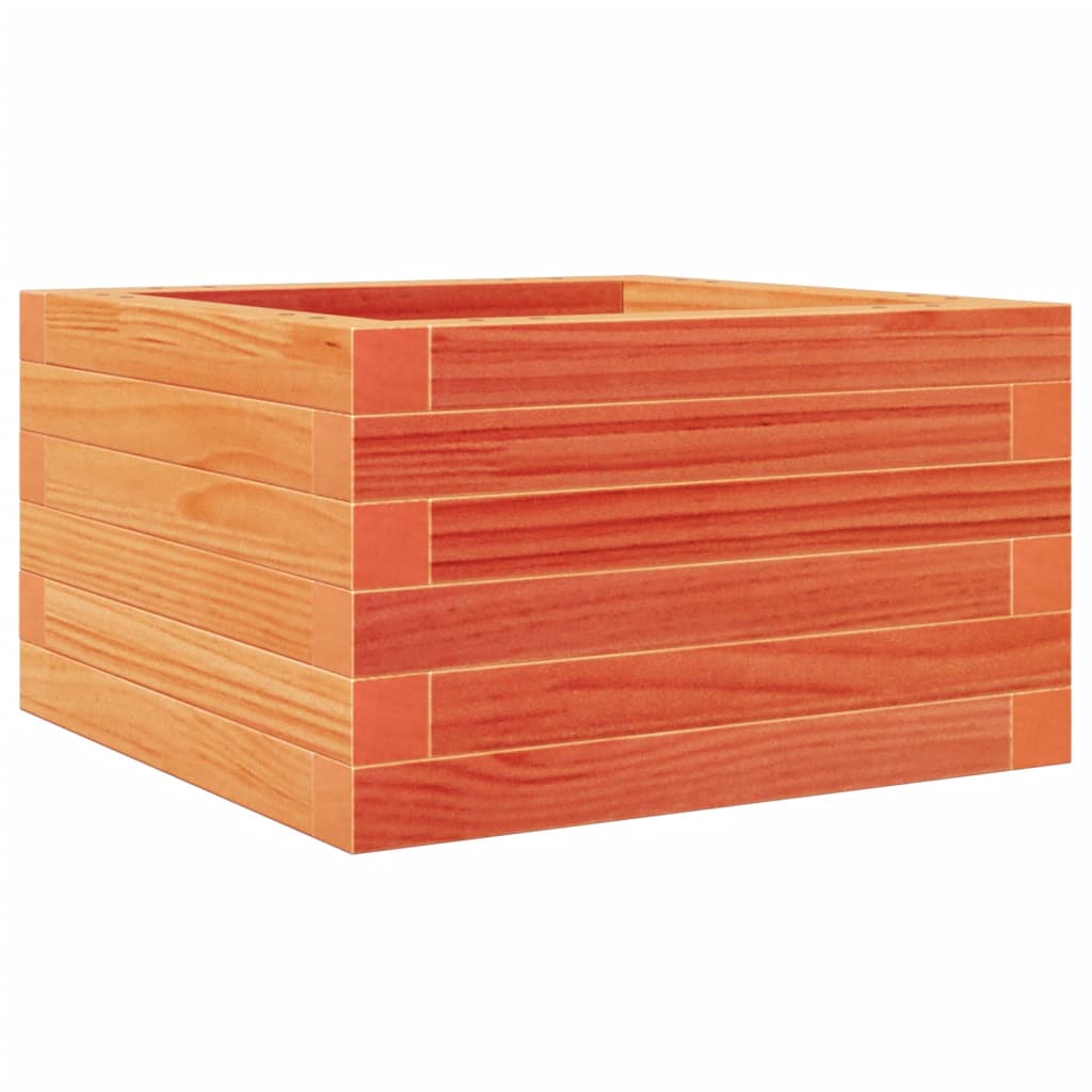 Plantekrukke voks brun 40x40x23 cm massivt fyrretræ