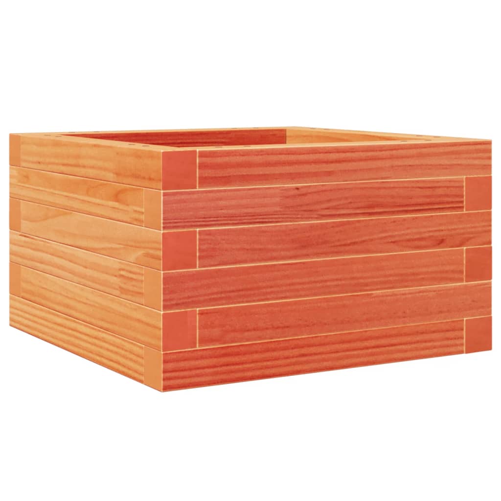 Plantekrukke voks brun 40x40x23 cm massivt fyrretræ