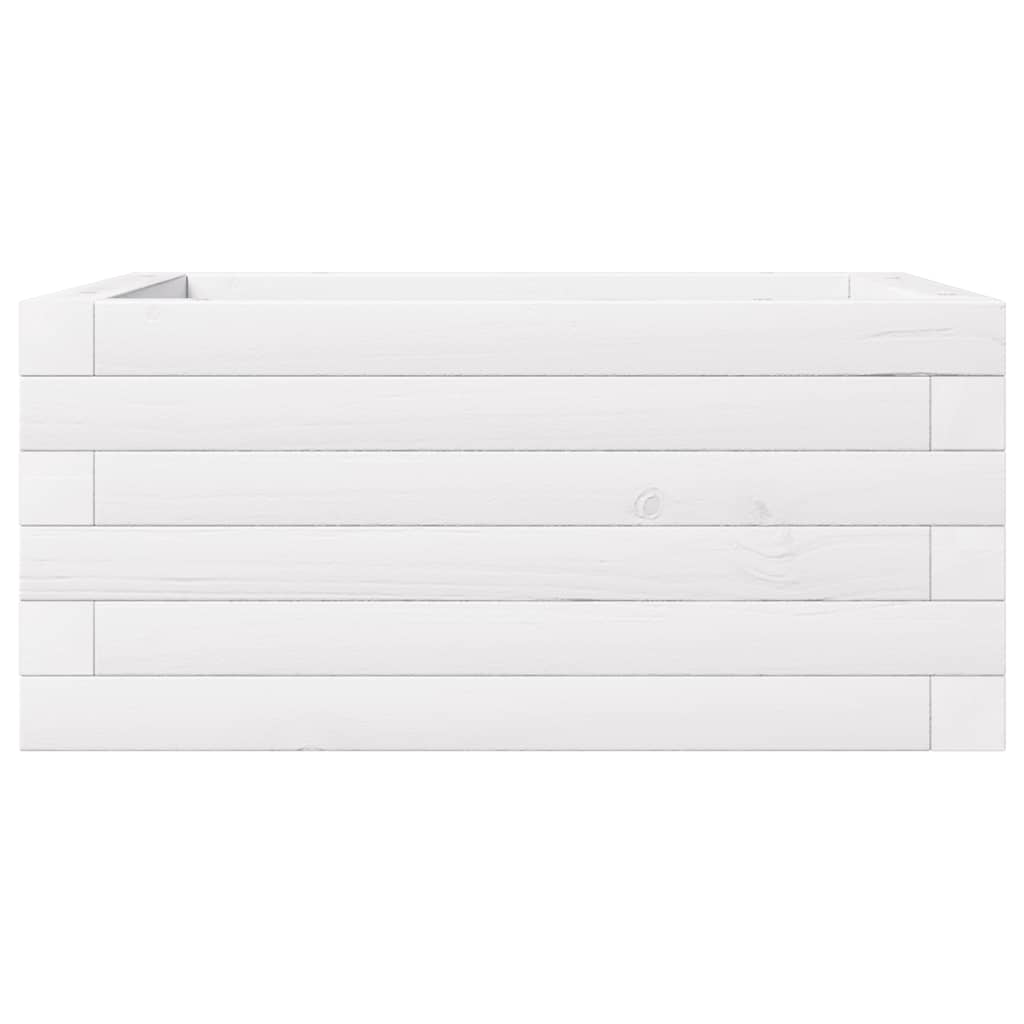 Plantepotte Hvid 50x50x23 cm Massiv fyrretræ