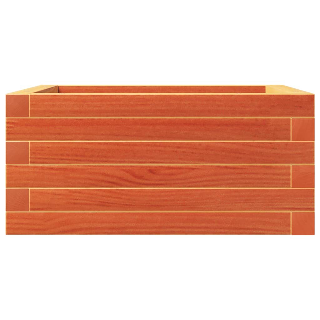 Plantekrukke voks brun 50x50x23 cm massivt fyrretræ