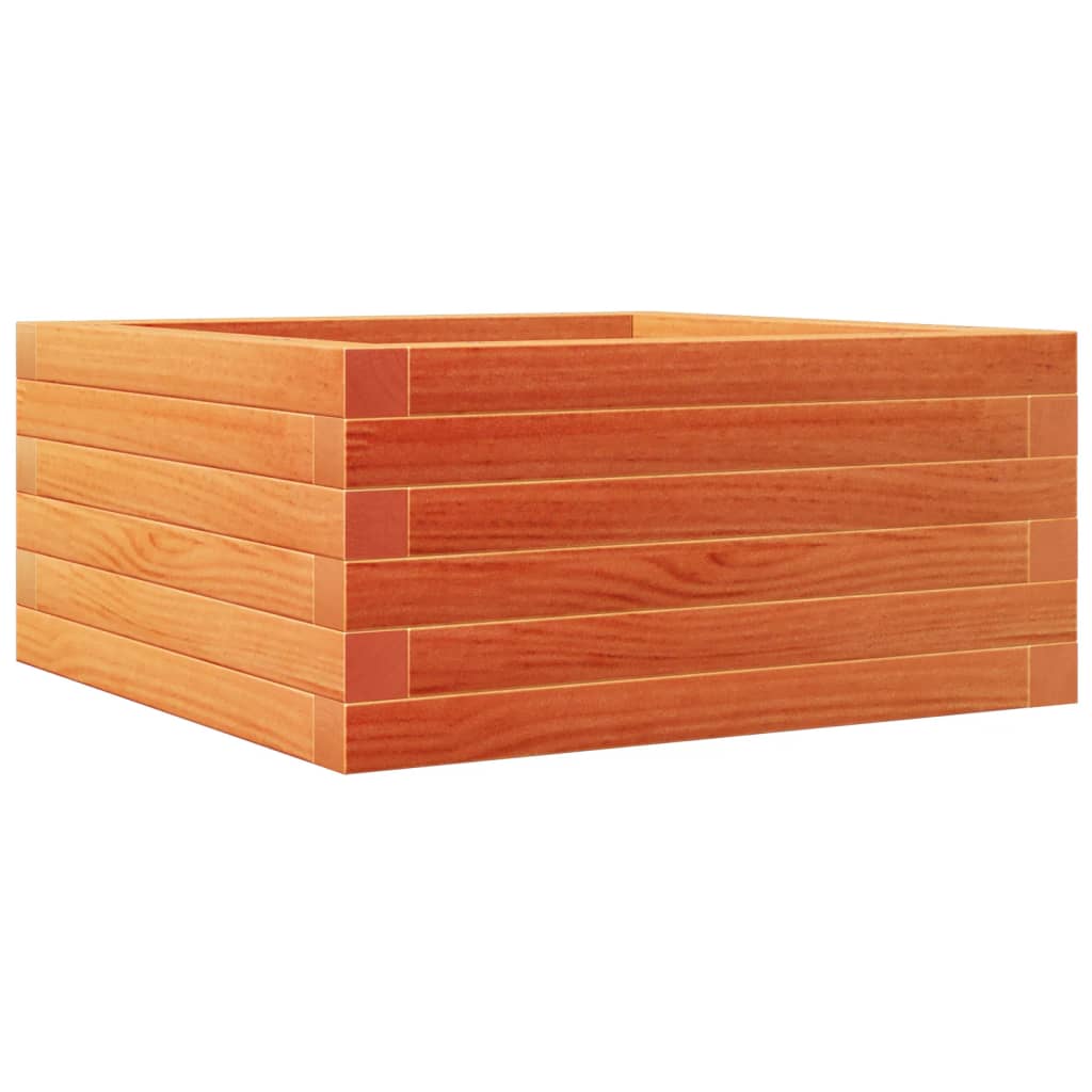 Plantekrukke voks brun 50x50x23 cm massivt fyrretræ