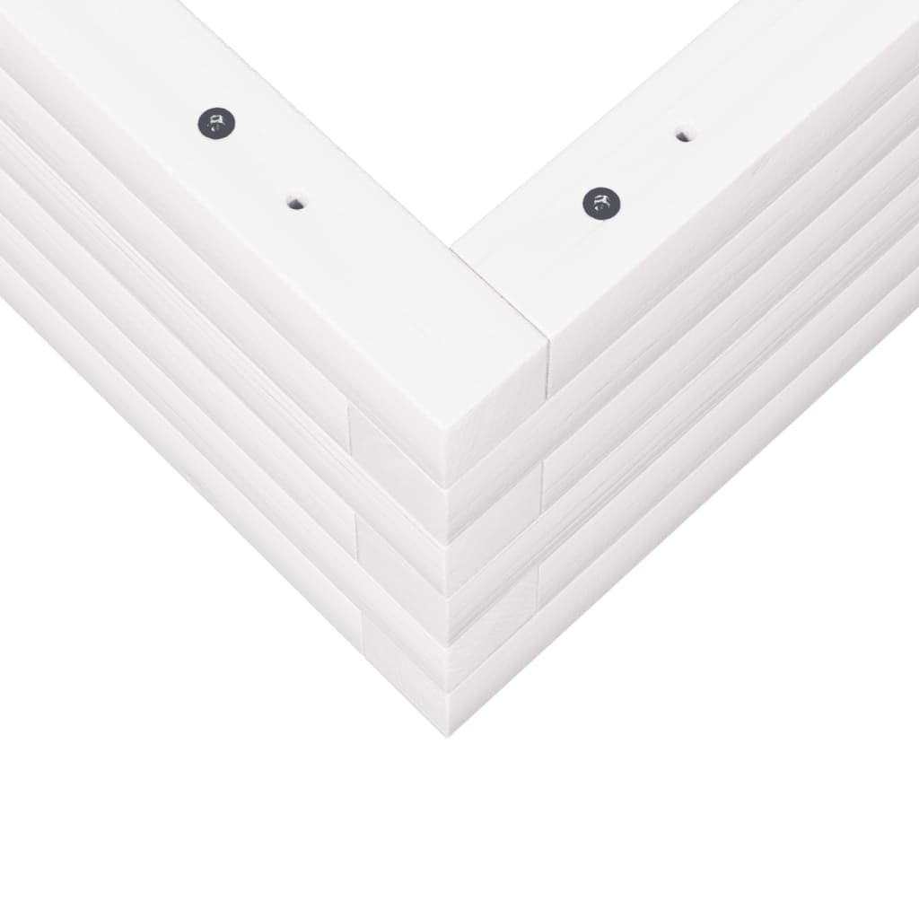 Plantepotte Hvid 60x60x23 cm Massiv Fyrretræ