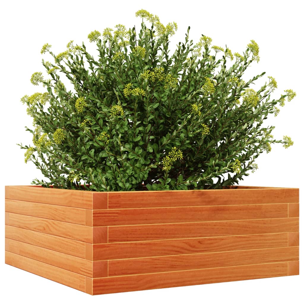 Plantekrukke voks brun 60x60x23 cm massivt fyrretræ