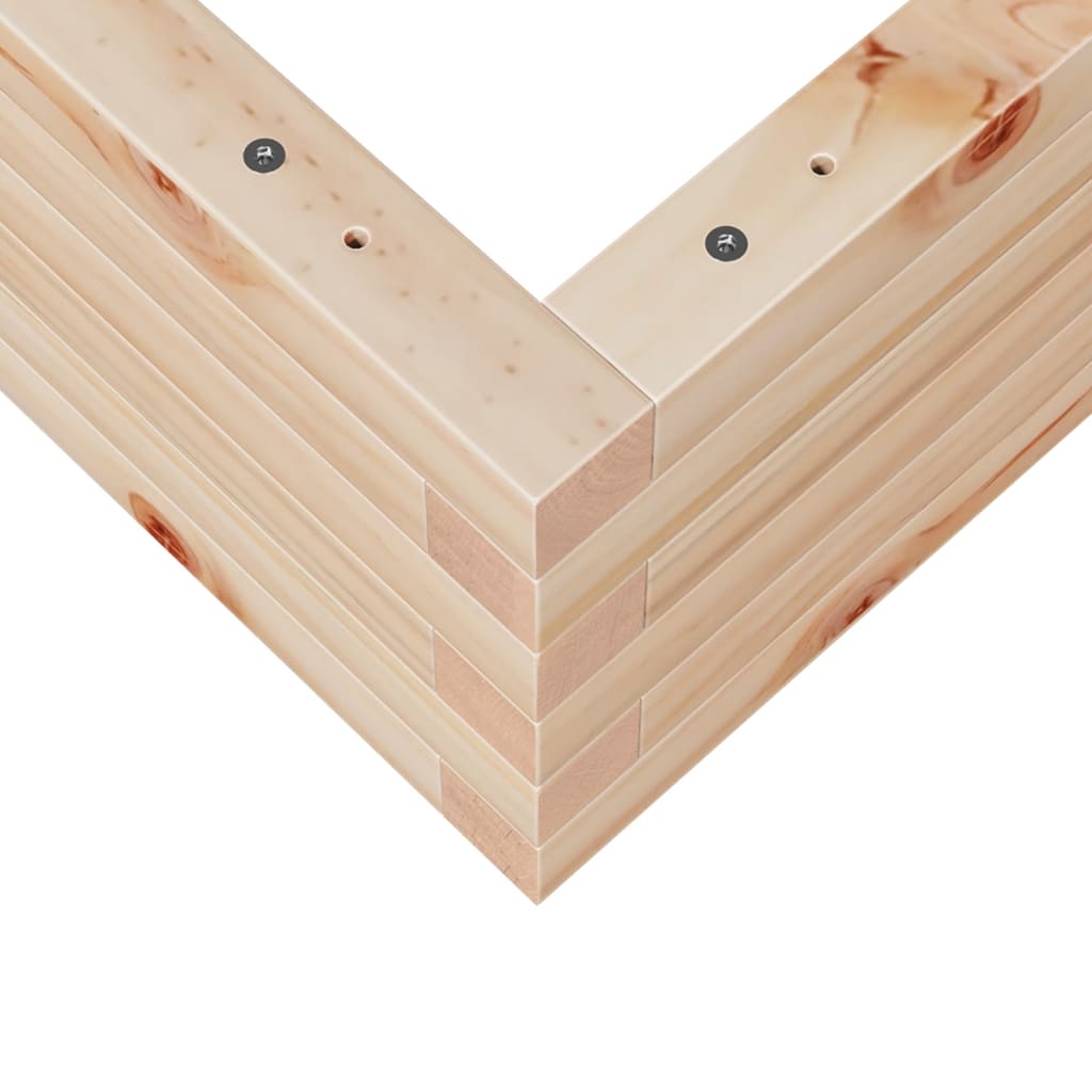 Plantekrukke 70x70x23 cm massivt fyrretræ