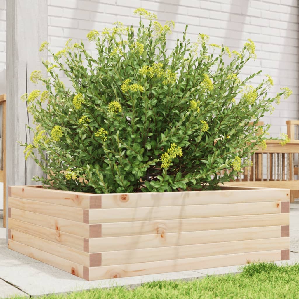 Plantekrukke 70x70x23 cm massivt fyrretræ