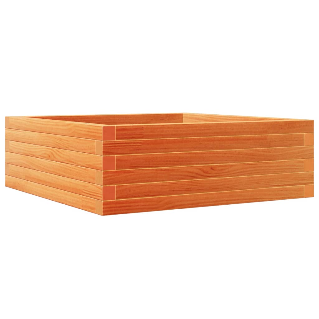 Plantekrukke voks brun 70x70x23 cm massivt fyrretræ
