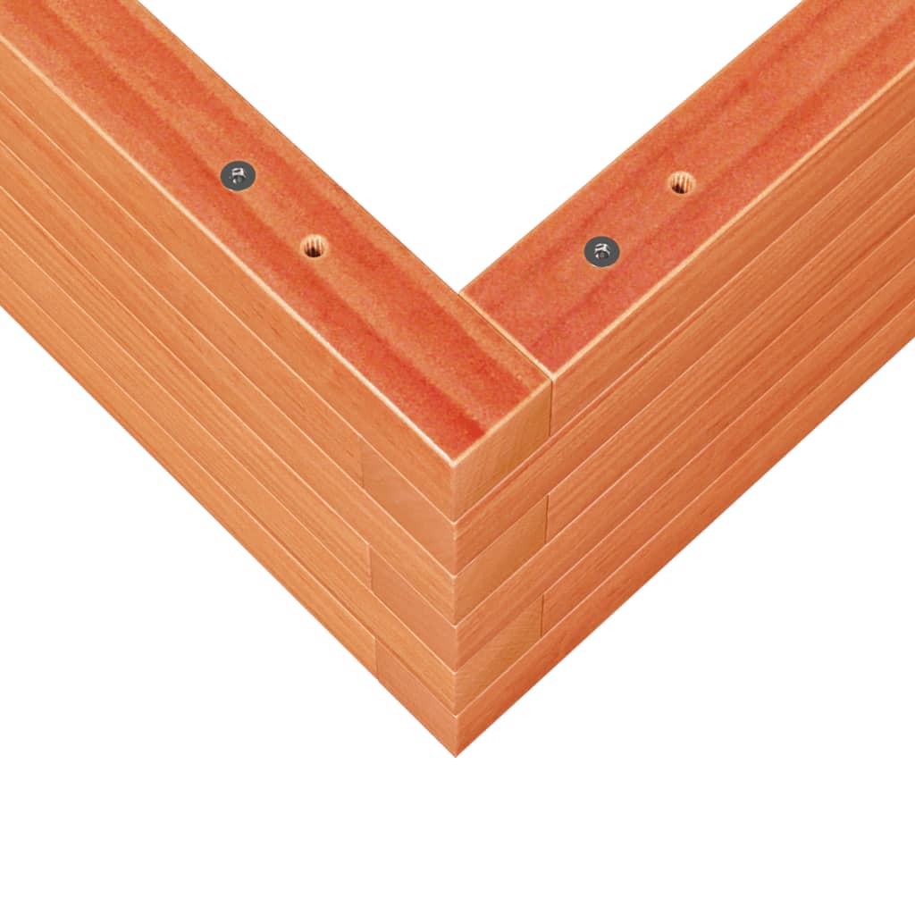 Plantekrukke voks brun 70x70x23 cm massivt fyrretræ