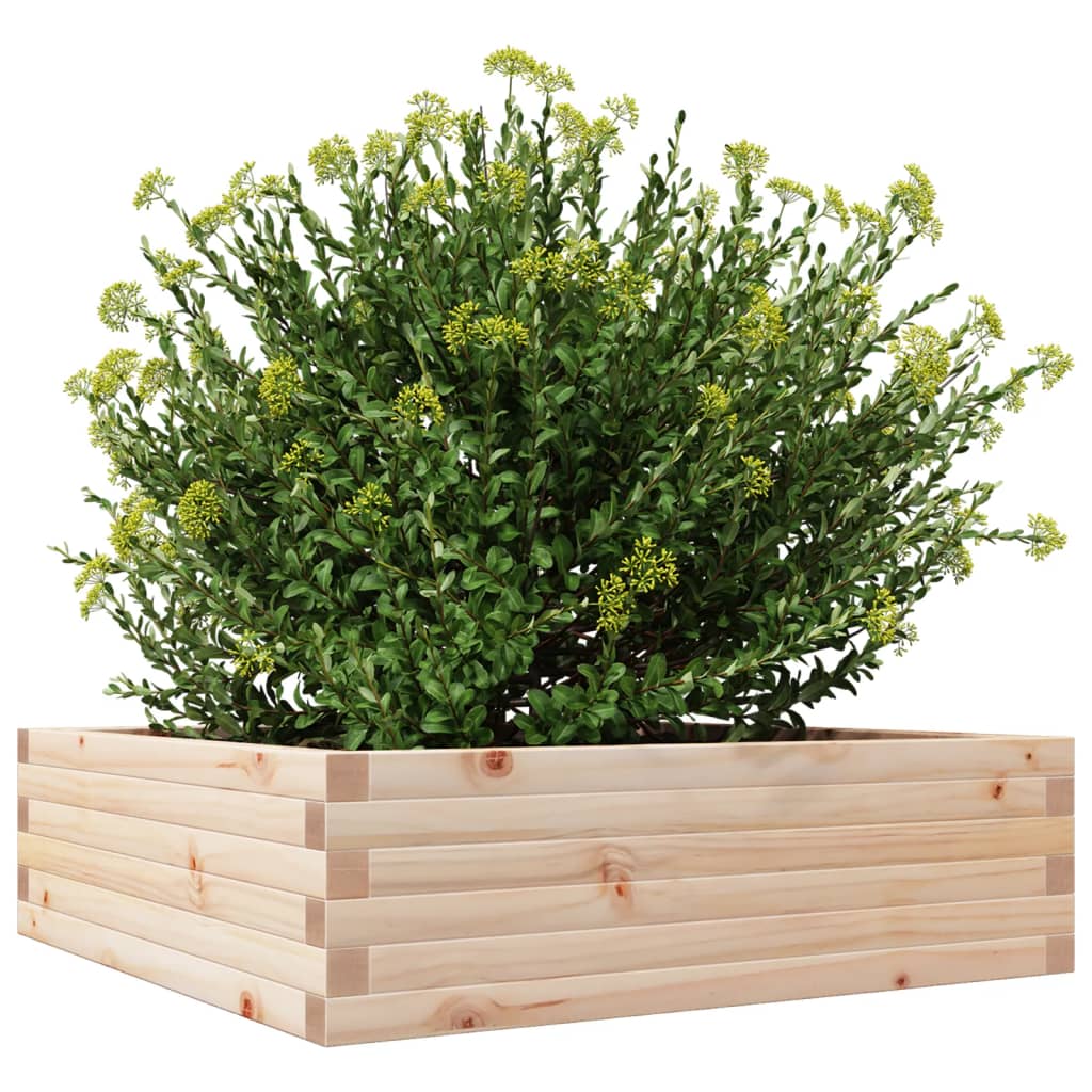 Plantekrukke 80x80x23 cm massivt fyrretræ