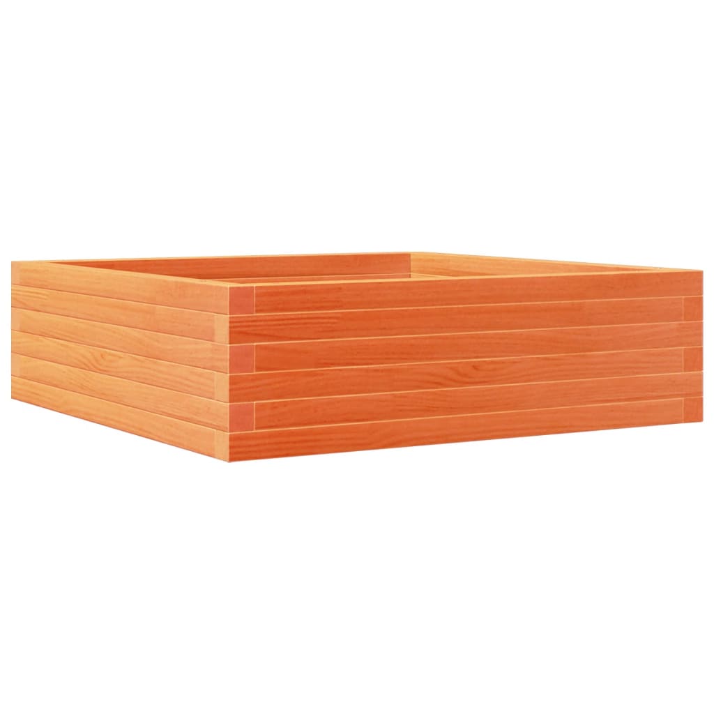 Plantekrukke voks brun 80x80x23 cm massivt fyrretræ