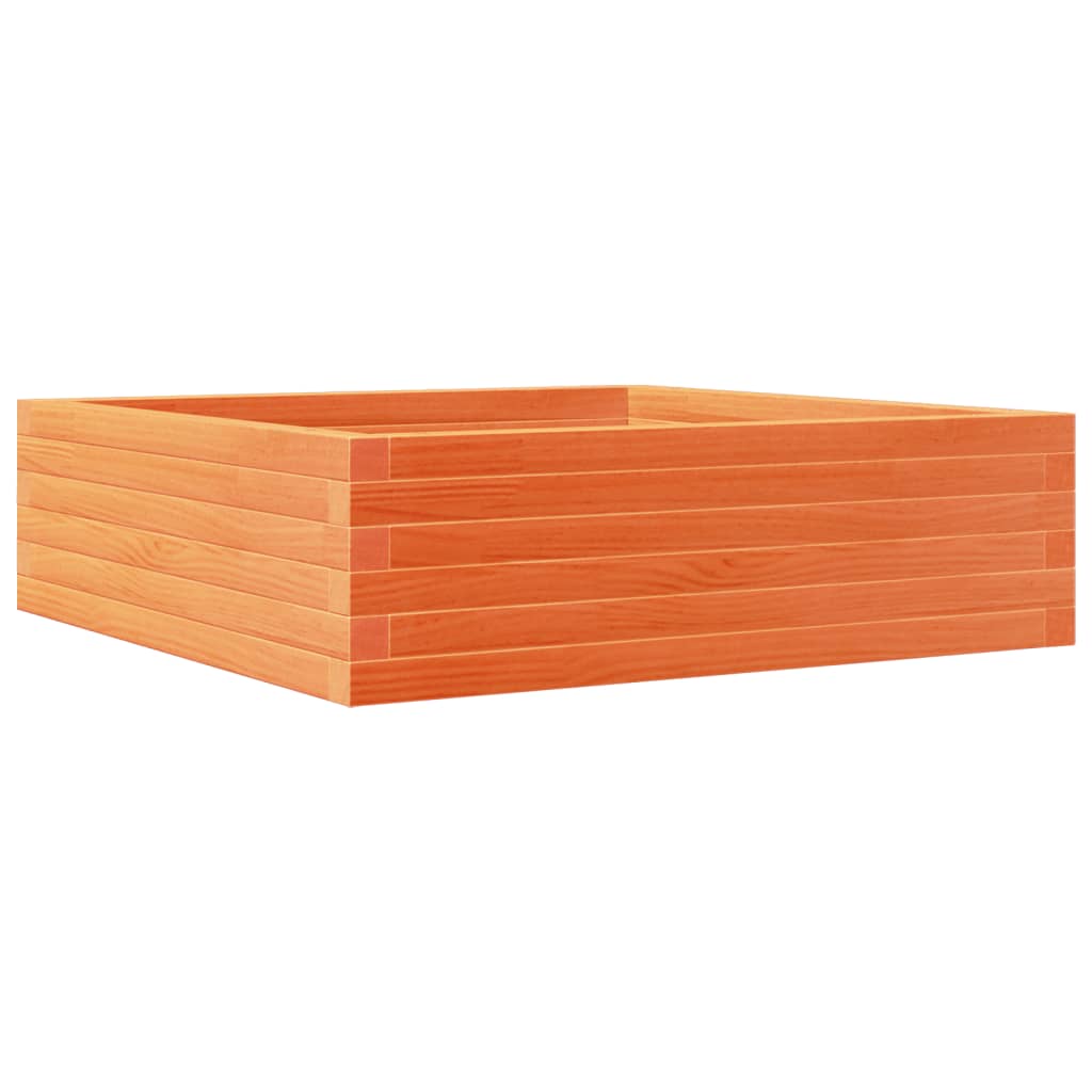 Plantekrukke voks brun 80x80x23 cm massivt fyrretræ