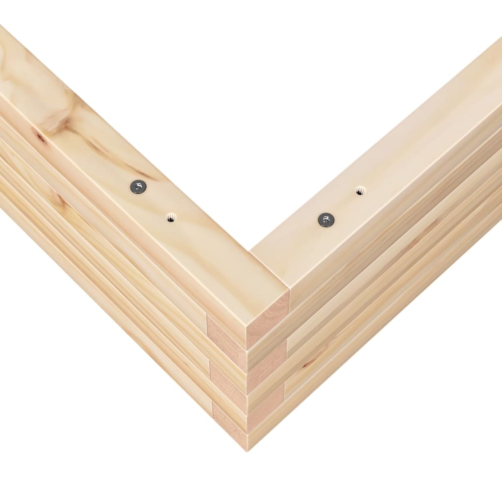 Plantekrukke 90x90x23 cm massivt fyrretræ