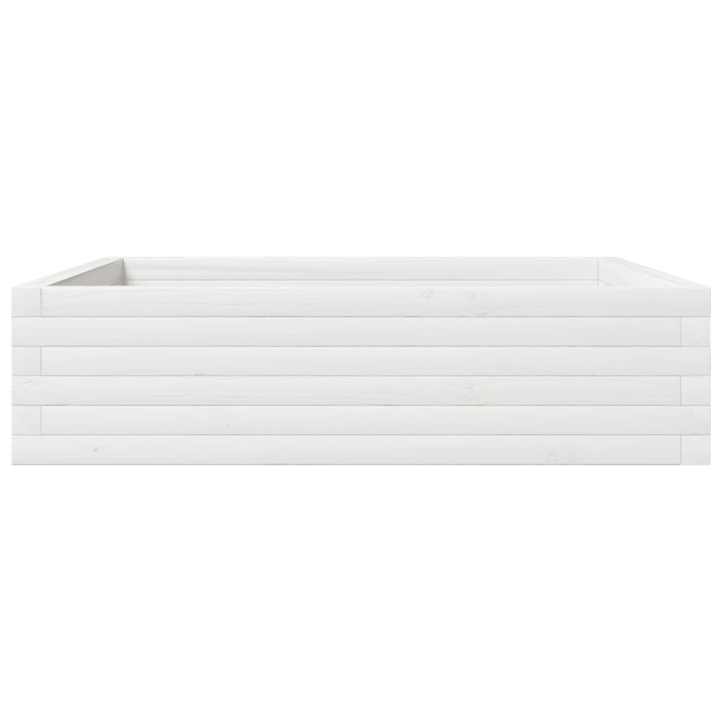 Plantekrukke Hvid 90x90x23 cm Massiv Fyrretræ