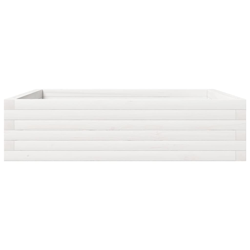 Plantekrukke Hvid 90x90x23 cm Massiv Fyrretræ