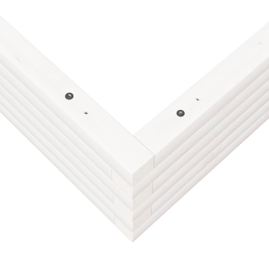 Plantekrukke Hvid 90x90x23 cm Massiv Fyrretræ