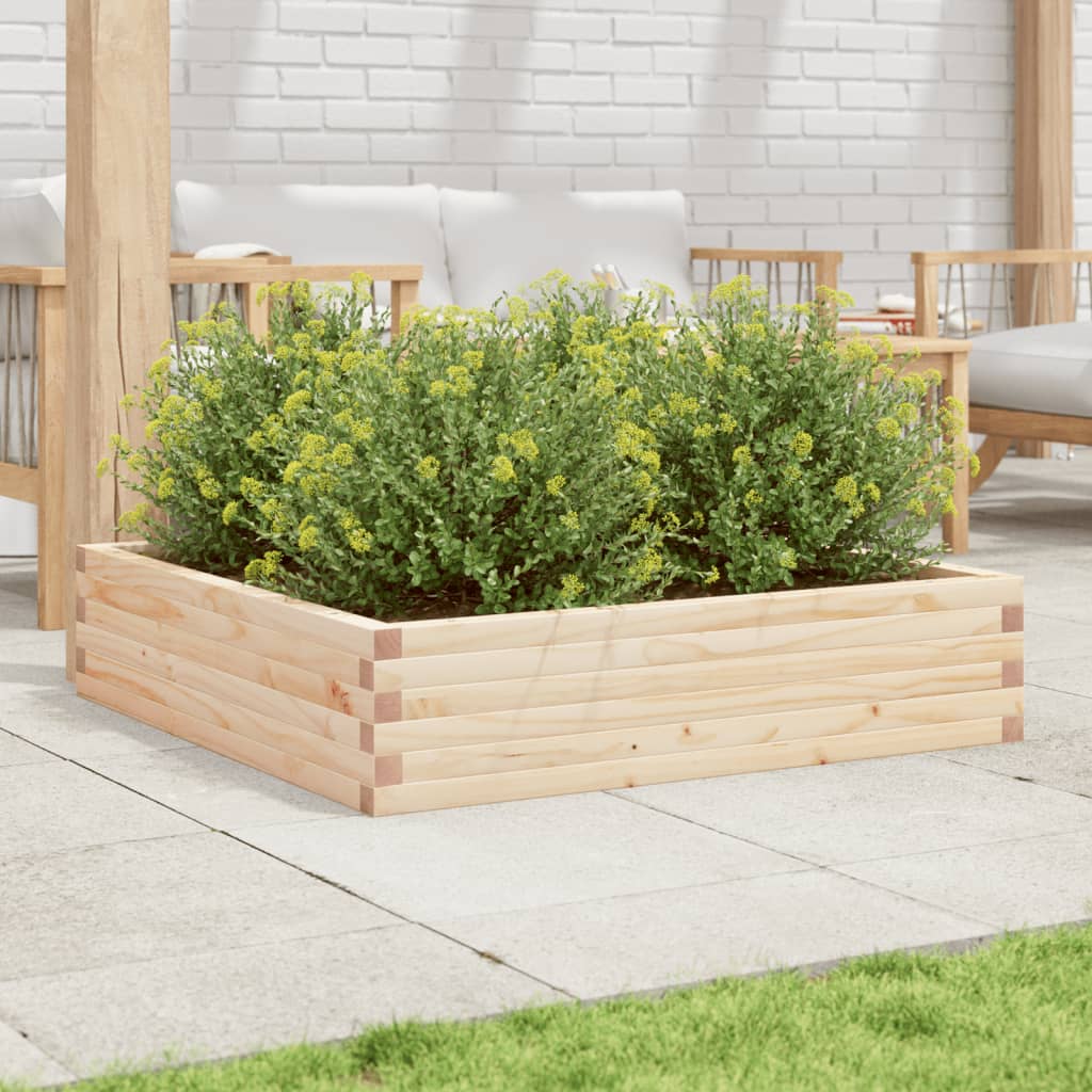 Plantekrukke 100x100x23 cm massivt fyrretræ