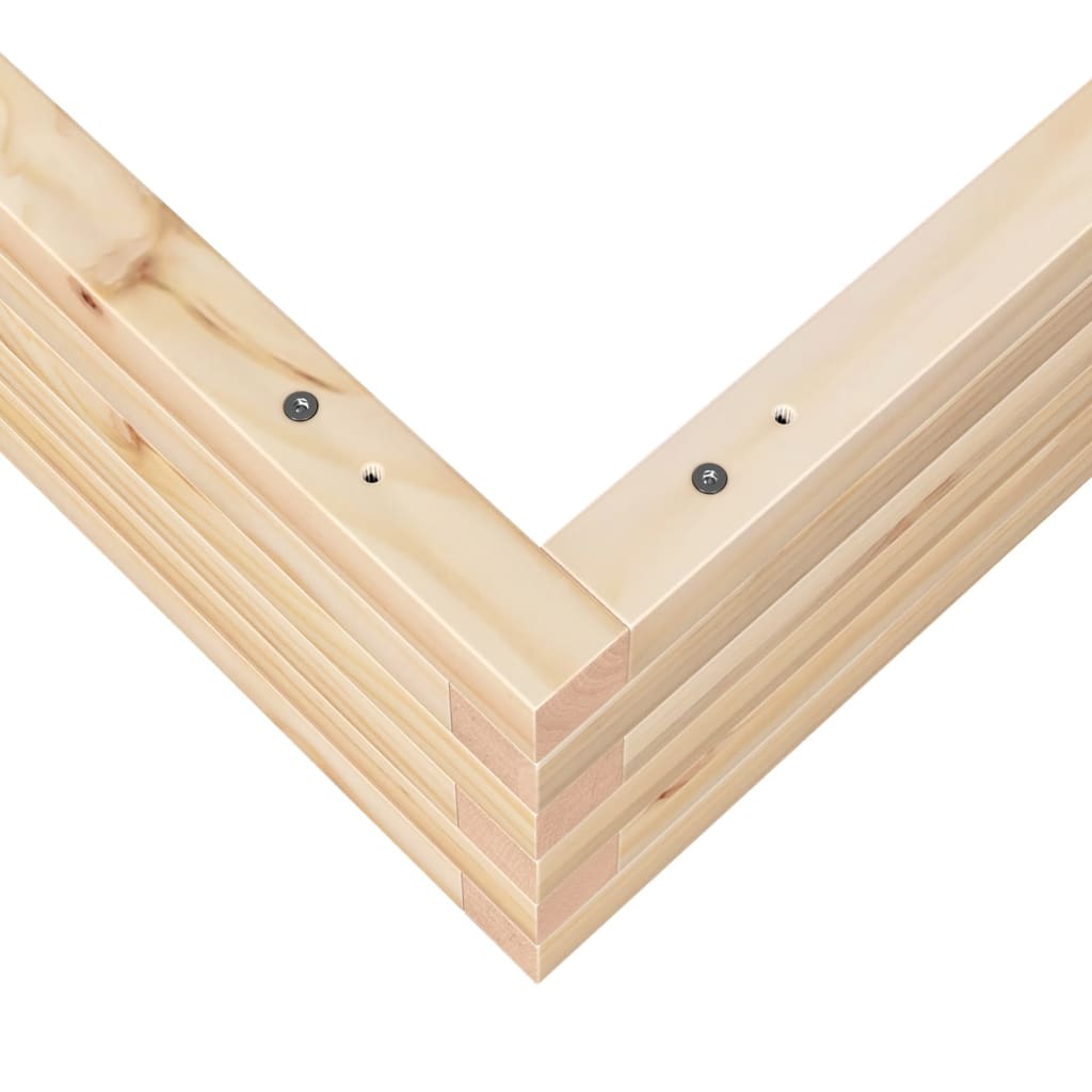 Plantekrukke 100x100x23 cm massivt fyrretræ