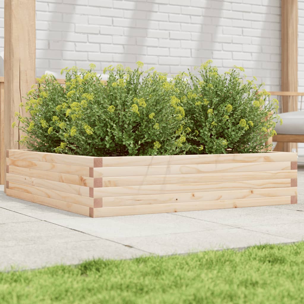 Plantekrukke 100x100x23 cm massivt fyrretræ