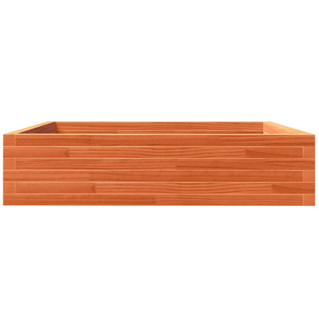 Plantekrukke voks brun 100x100x23 cm massivt fyrretræ