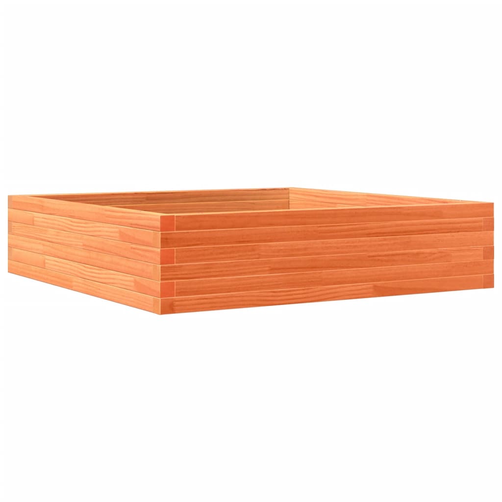 Plantekrukke voks brun 100x100x23 cm massivt fyrretræ