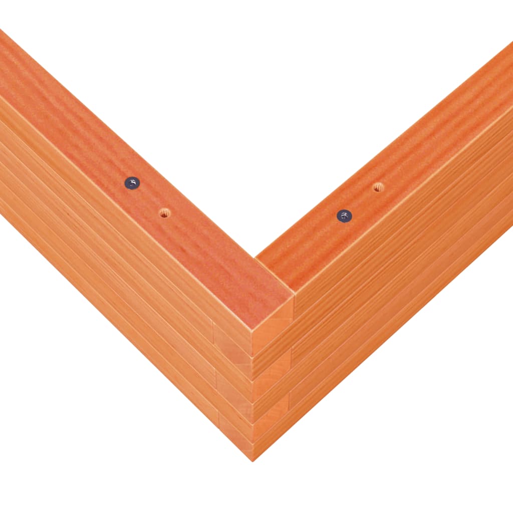Plantekrukke voks brun 100x100x23 cm massivt fyrretræ