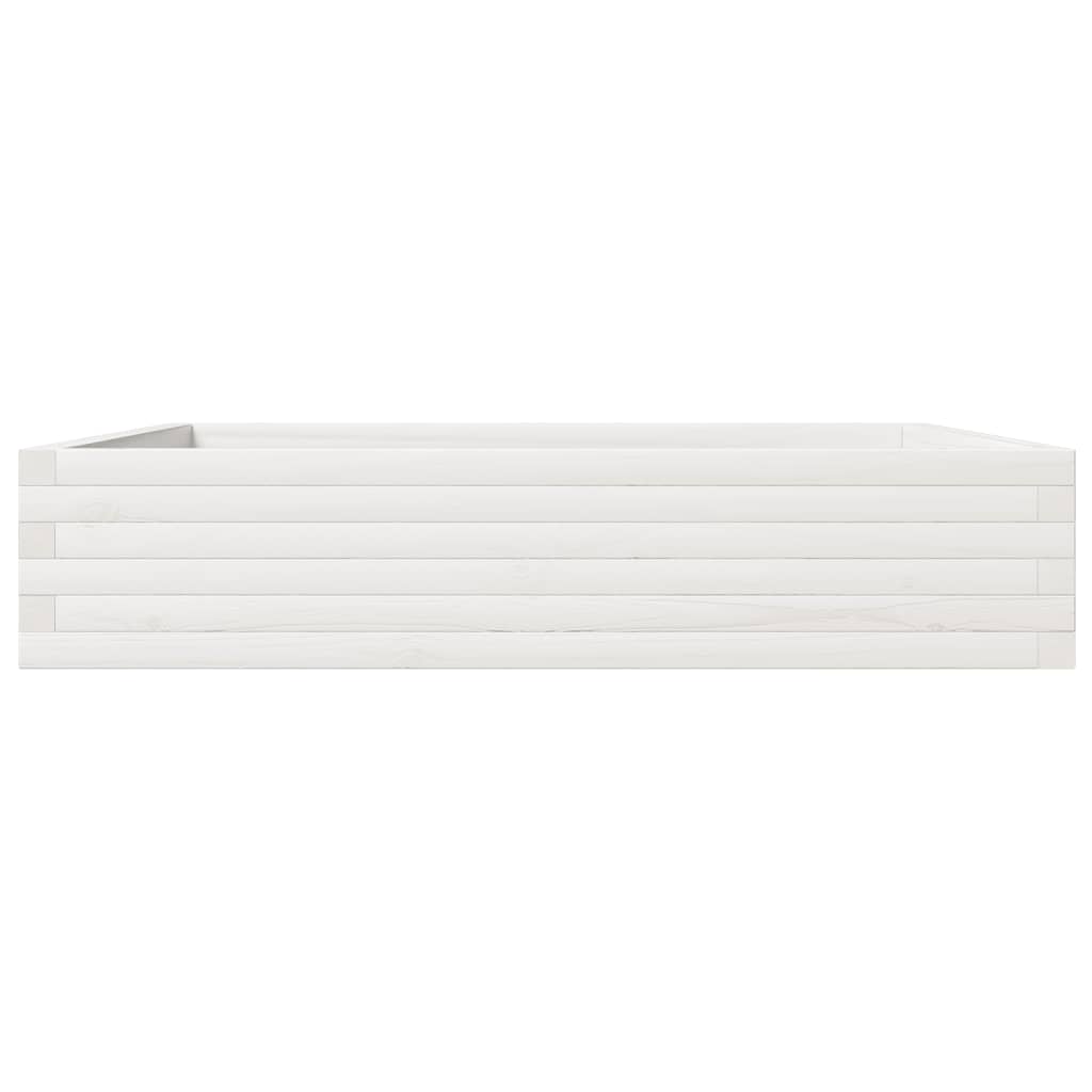 Plantepotte Hvid 110x110x23 cm Massiv Fyrretræ
