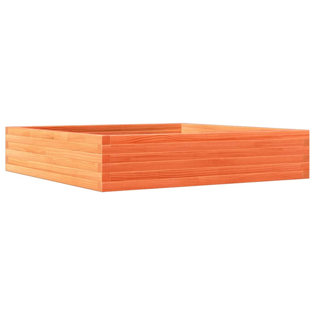 Plantekrukkevoks brun 110x110x23 cm massivt fyrretræ