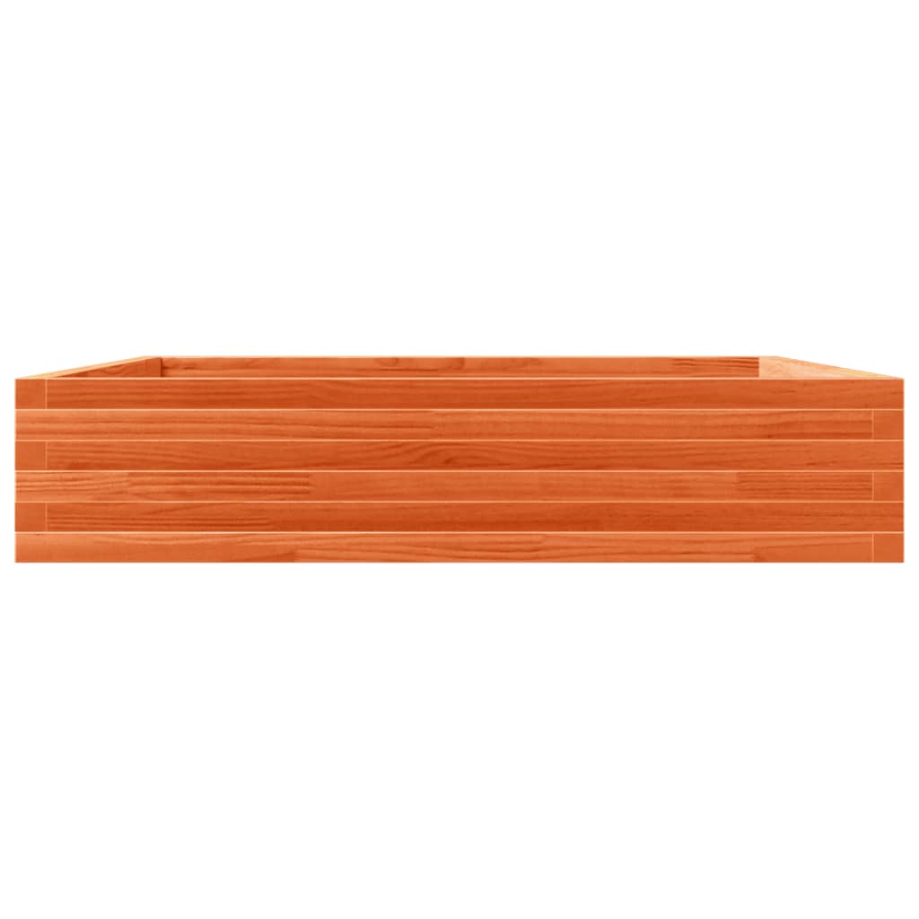 Plantekrukkevoks brun 110x110x23 cm massivt fyrretræ