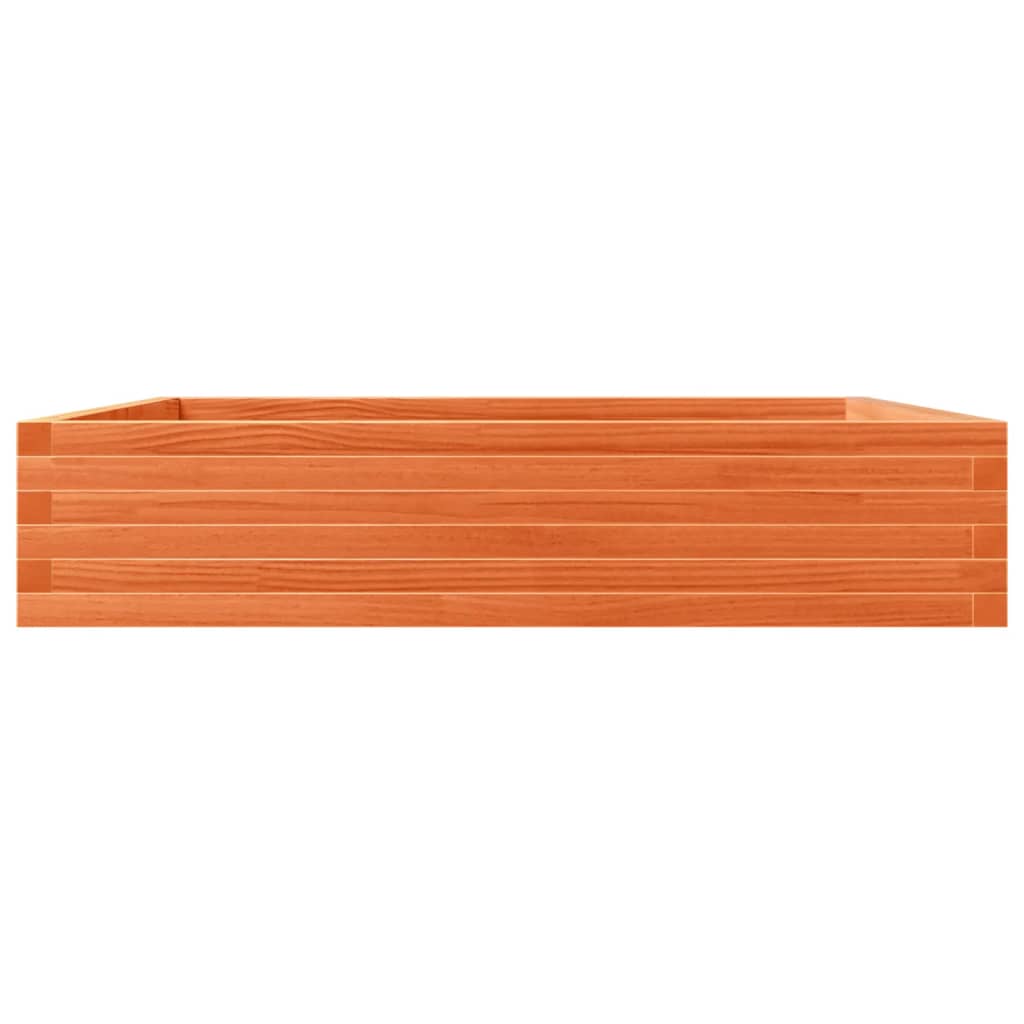 Plantekrukkevoks brun 110x110x23 cm massivt fyrretræ
