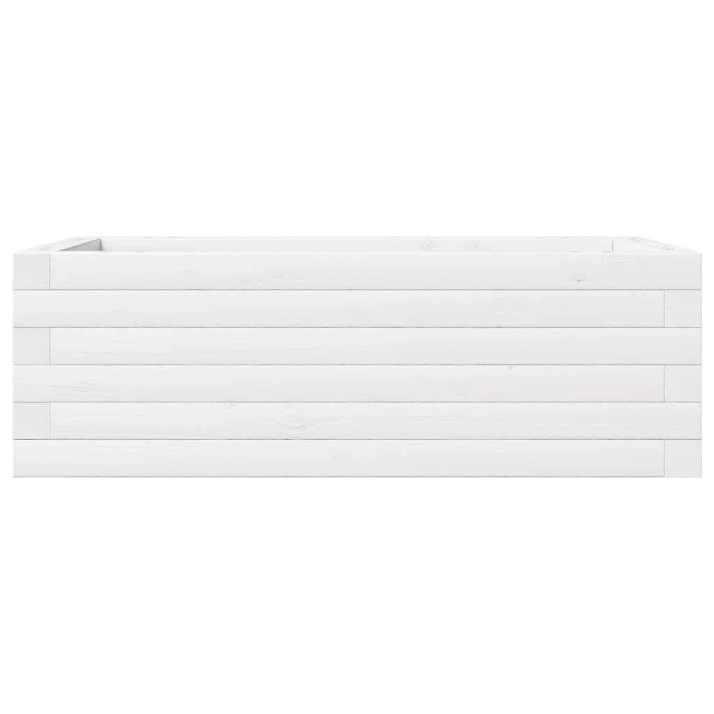 Plantepotte Hvid 70x40x23 cm Massiv Fyrretræ