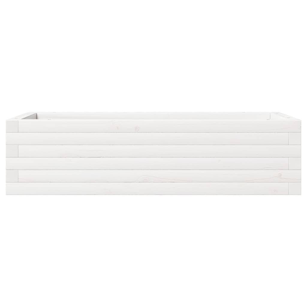 Plantepotte Hvid 90x40x23 cm Massiv Fyrretræ