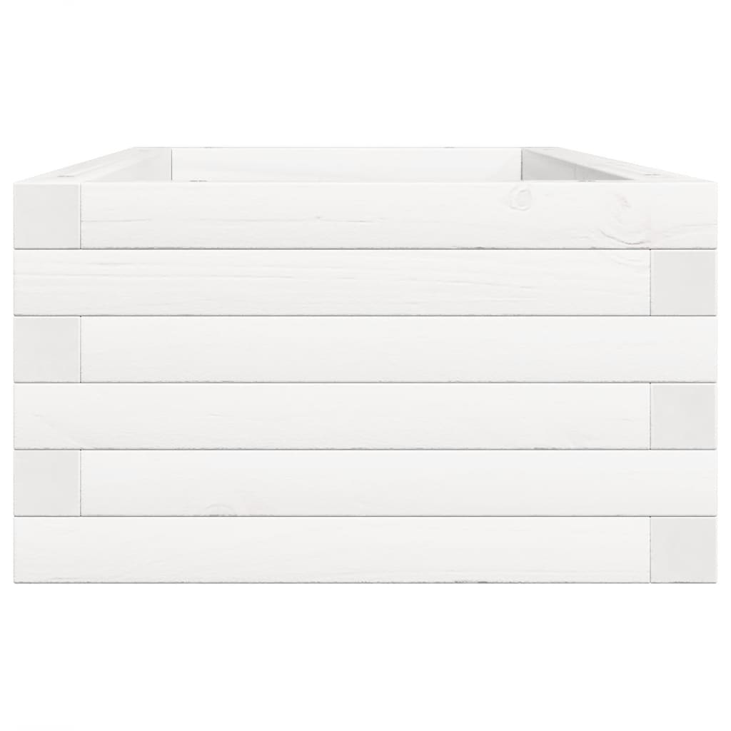 Plantepotte Hvid 90x40x23 cm Massiv Fyrretræ