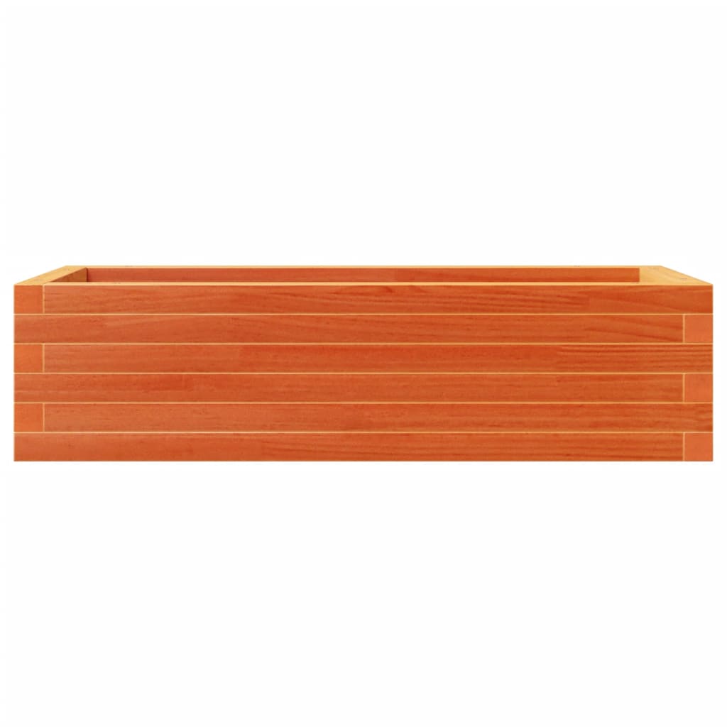 Plantepotte voks brun 90x40x23 cm massivt fyrretræ