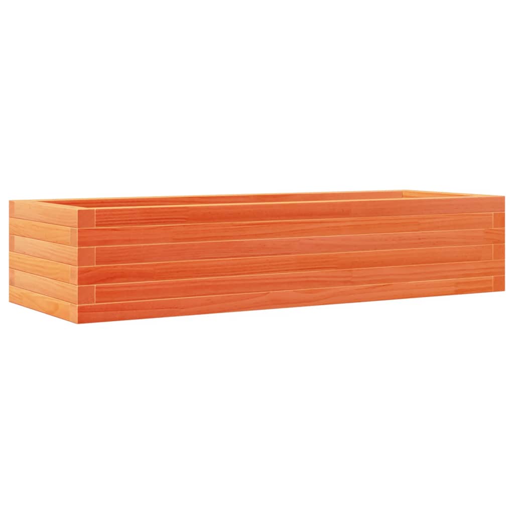 Plantepotte voks brun 110x40x23 cm massivt fyrretræ