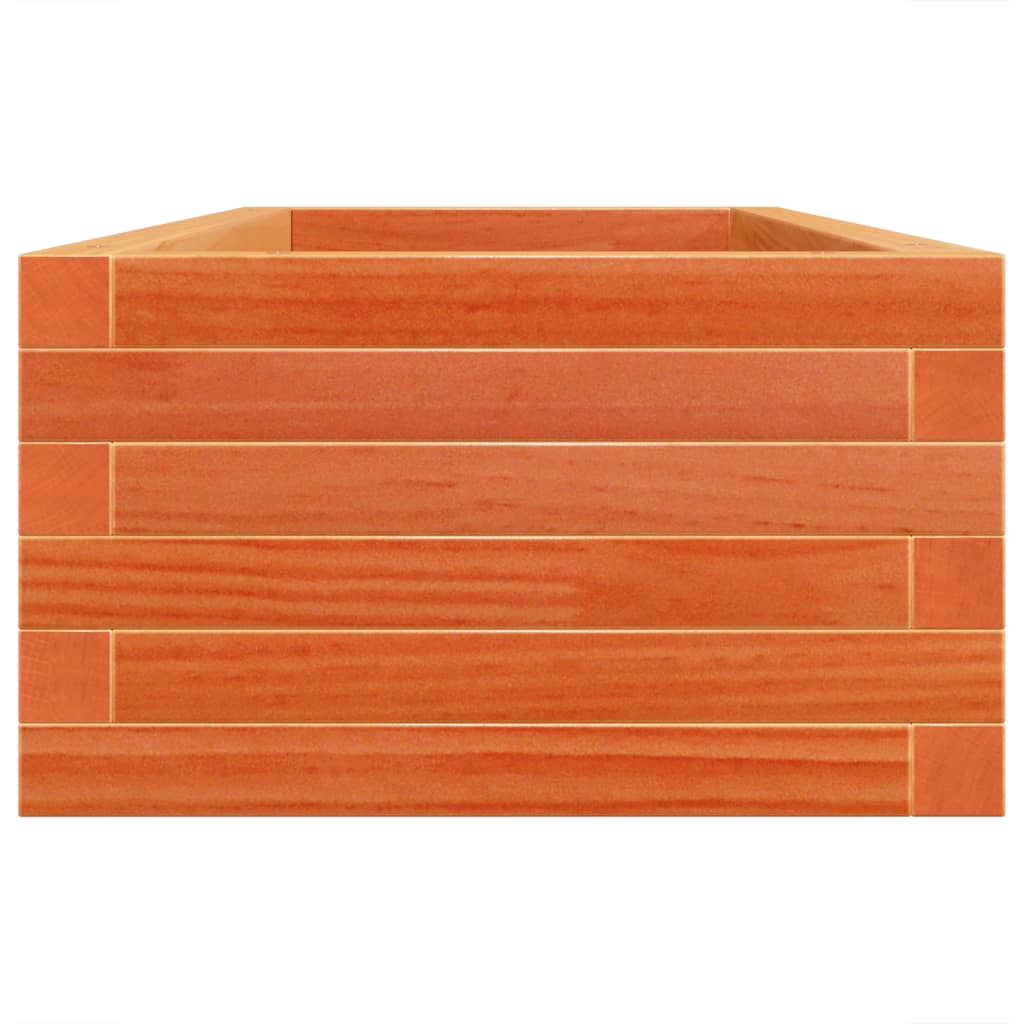 Plantepotte voks brun 110x40x23 cm massivt fyrretræ