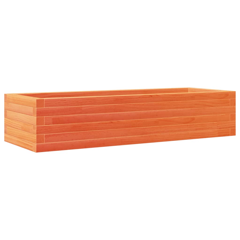 Plantepotte voks brun 110x40x23 cm massivt fyrretræ